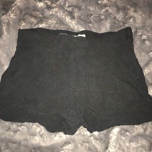 Black fabric shorts